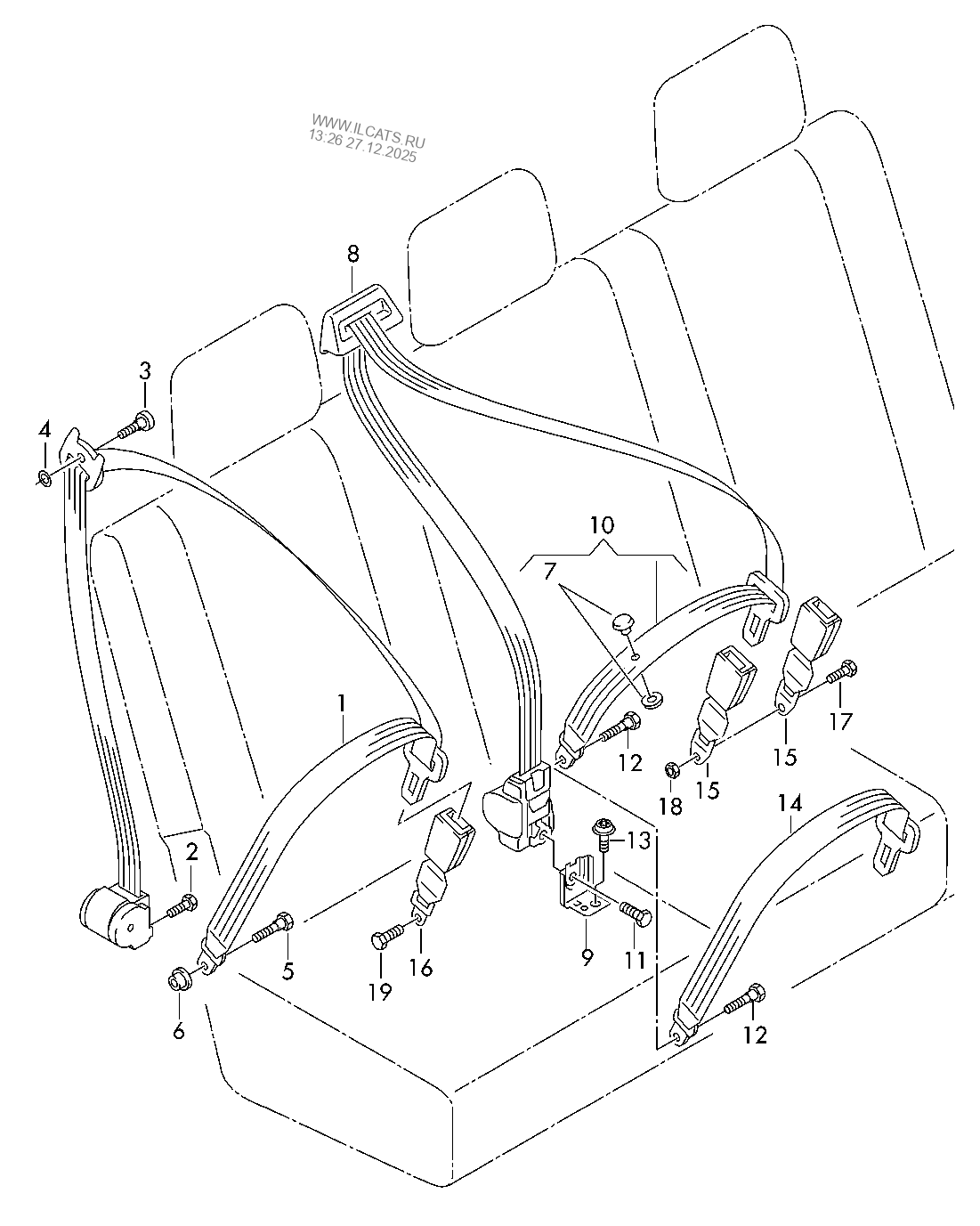 seat belts VW AMAROK