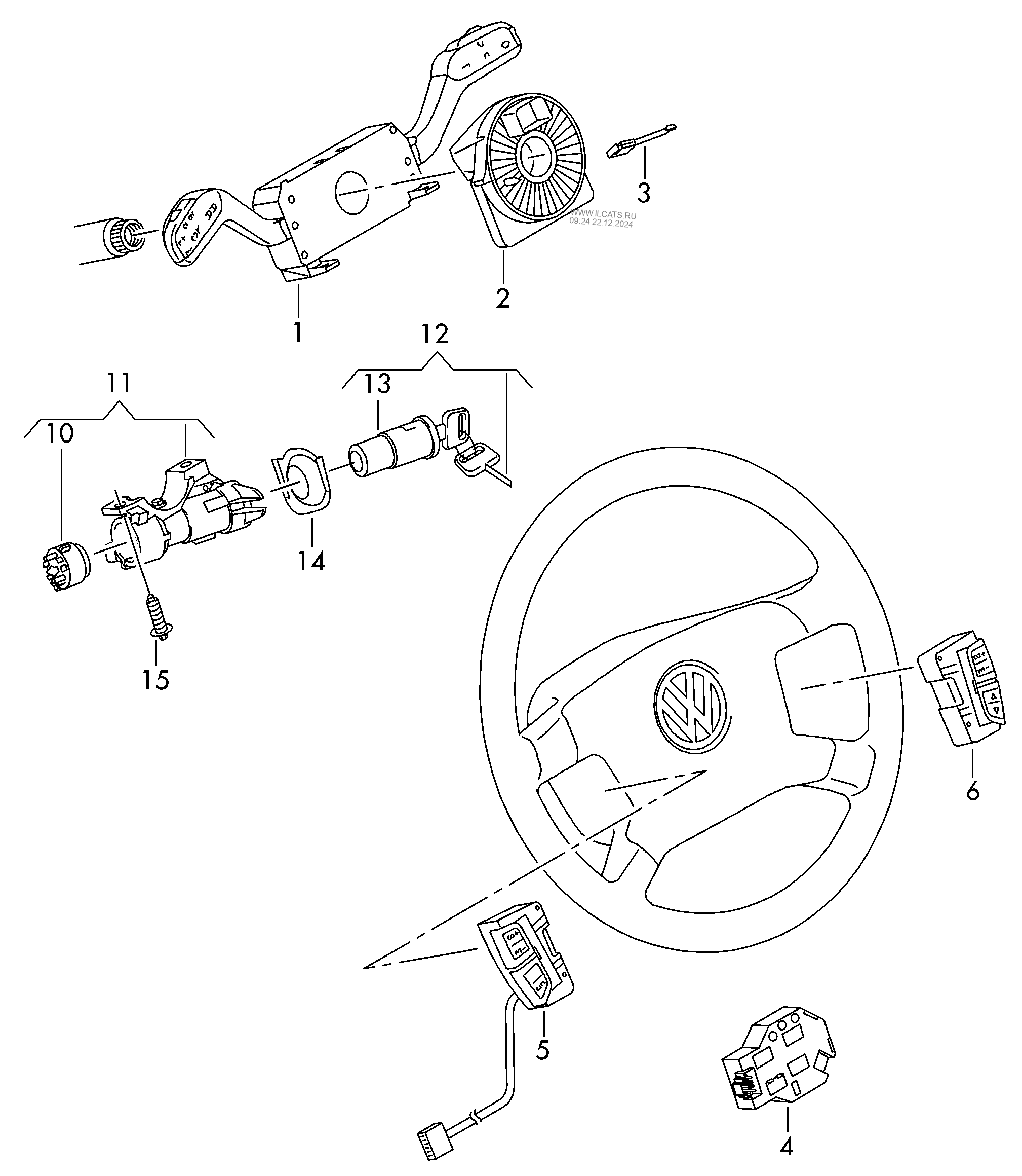 steering col. combi switch VW