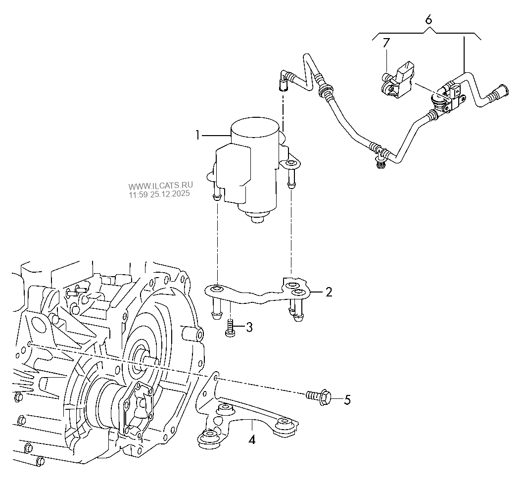 electric vacuum pump for brake. vacuum pipe VW GOLF/VARIANT/4MOTION