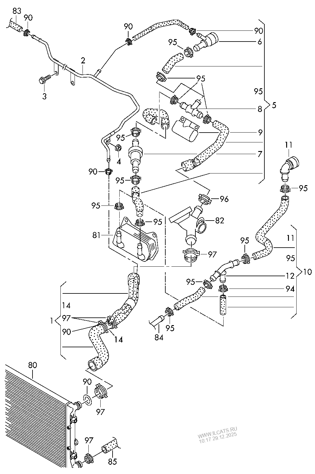 coolant cooling system VW PASSAT