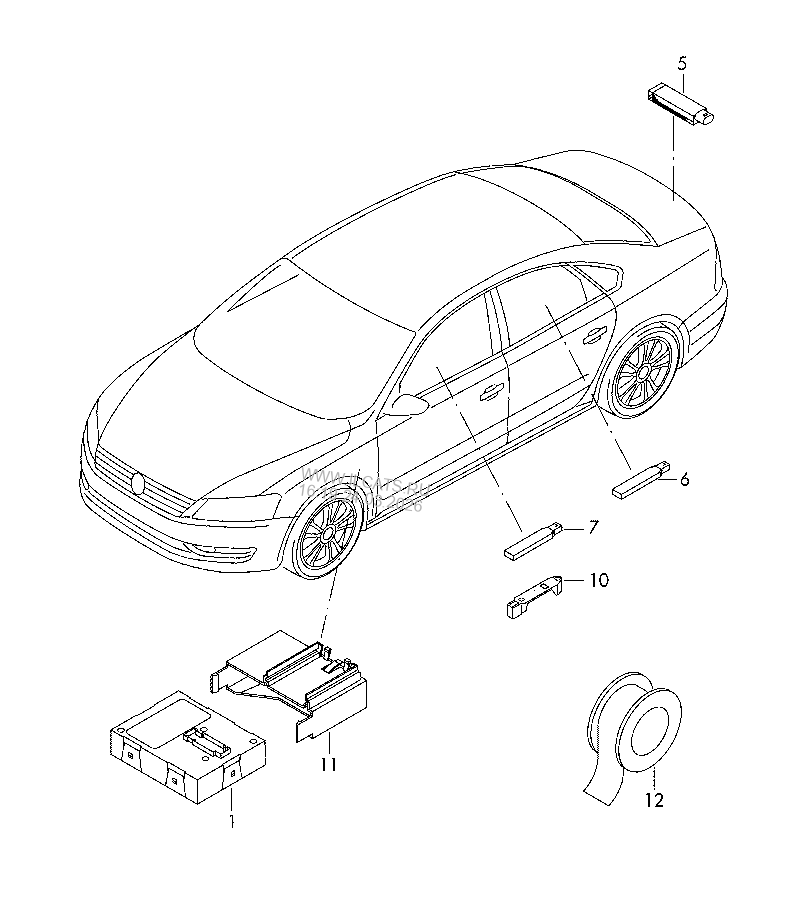 Бачок, компенсационный. Радиатор охлаждающей жидкости VW PASSAT