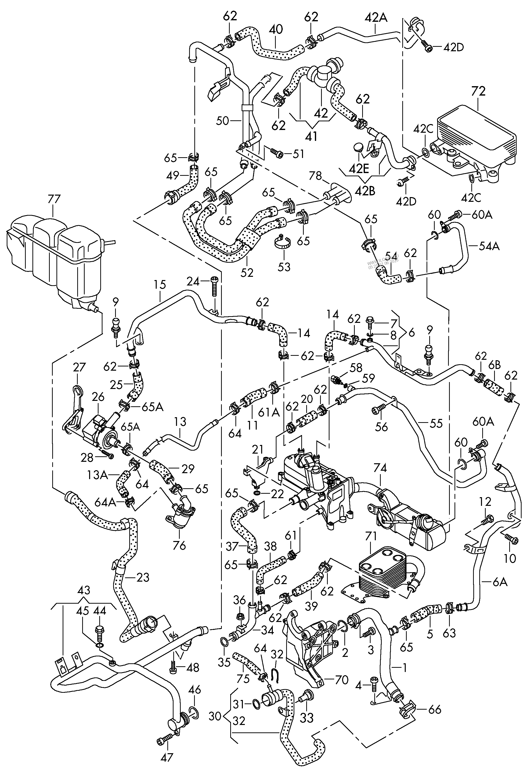 coolant cooling system VW