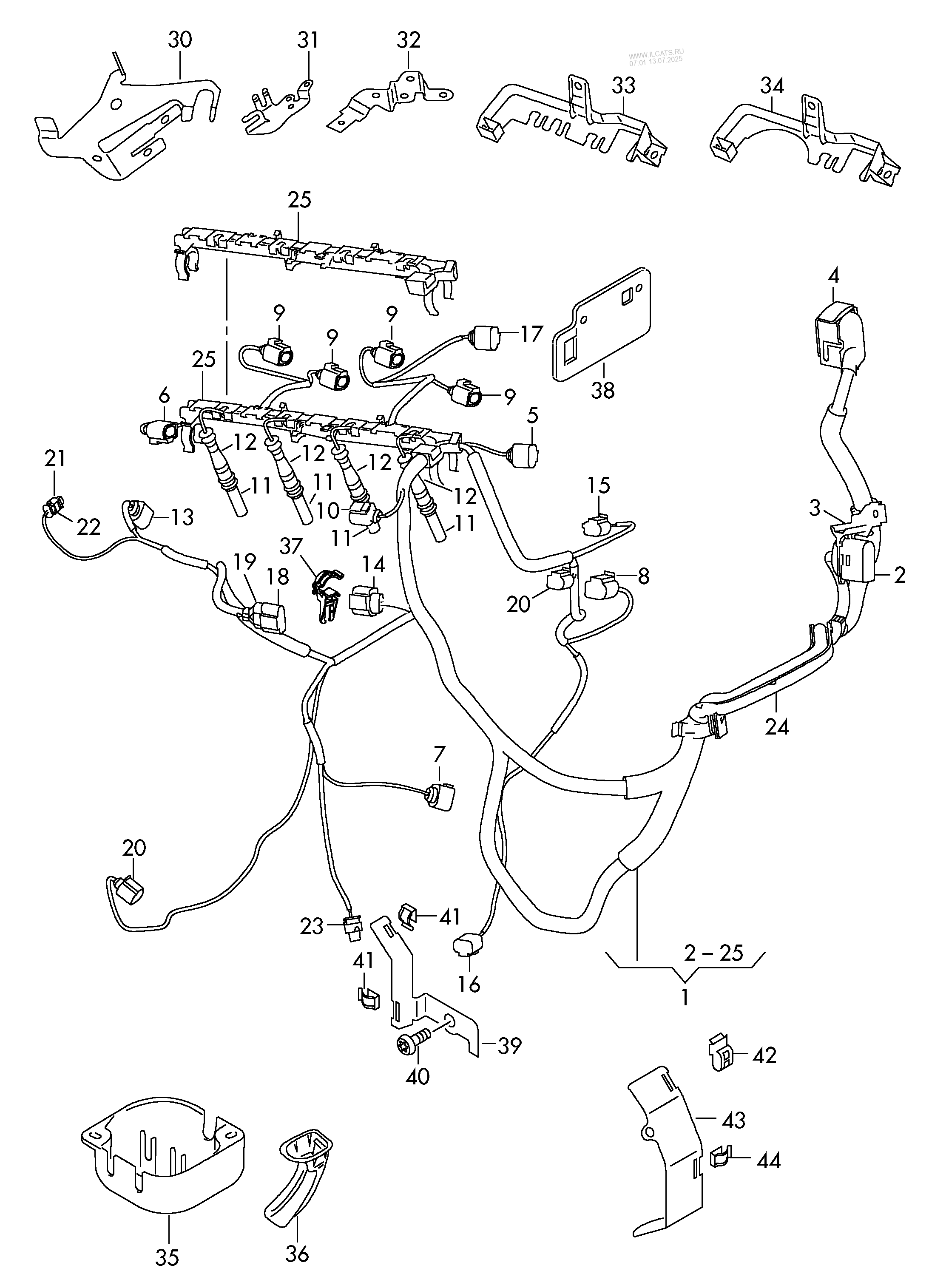 wiring set for engine VW