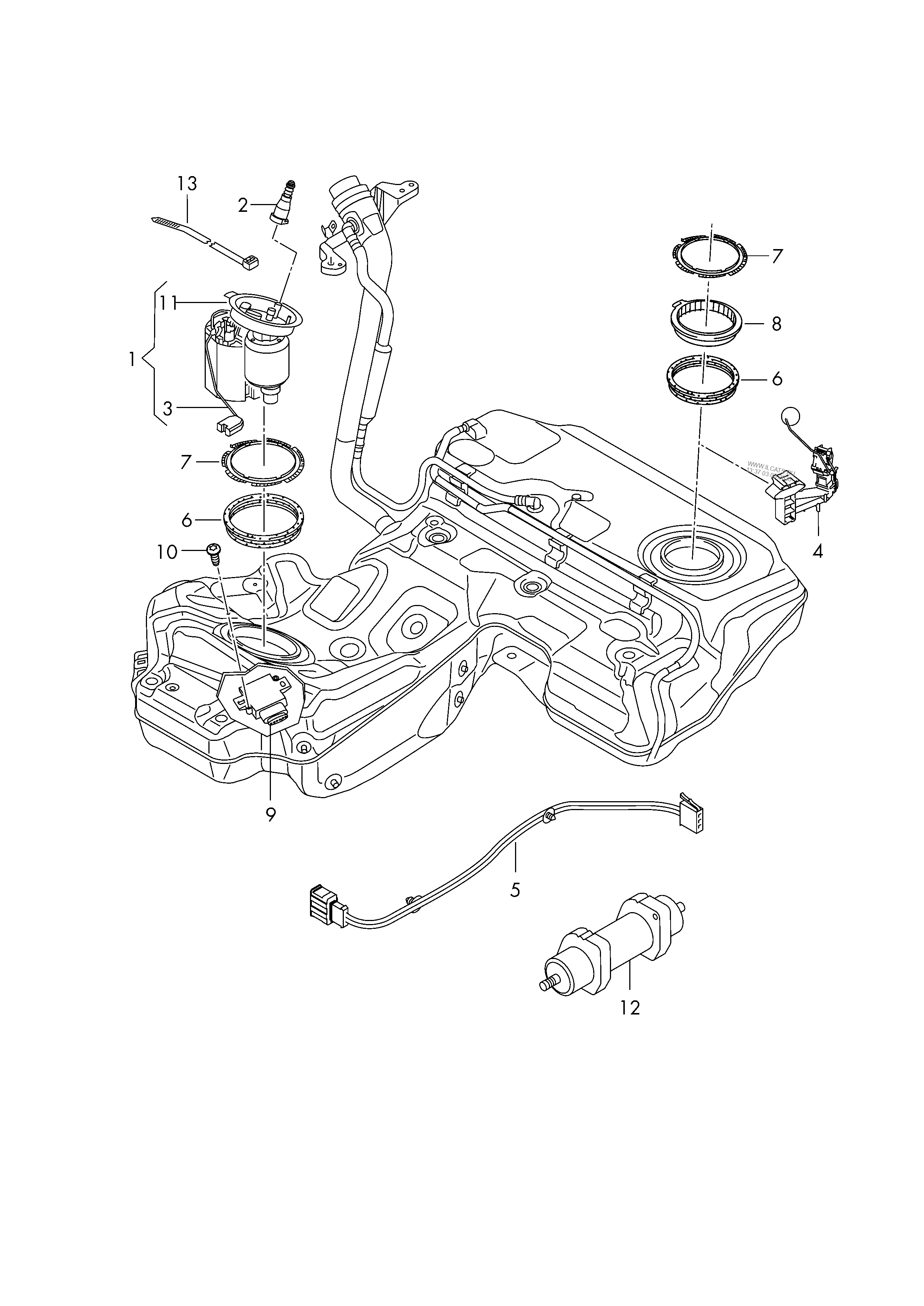 Fuel Pump With Sensor For Fuel Display Control Unit For Fuel Pump Vw Phideon