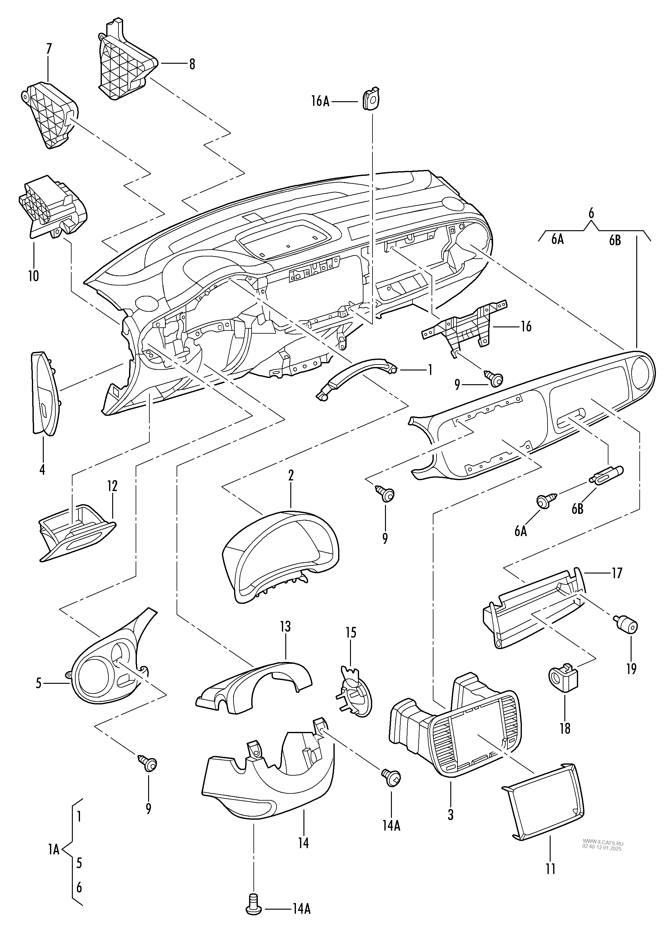 dashboard. dashboard fittings VW