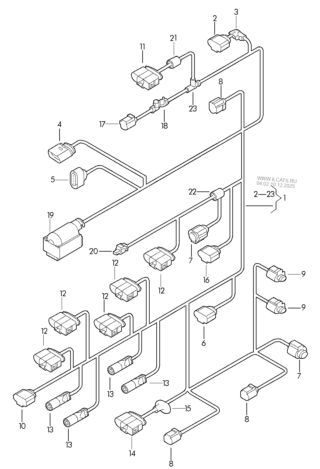 wiring set for engine VW BEETLE