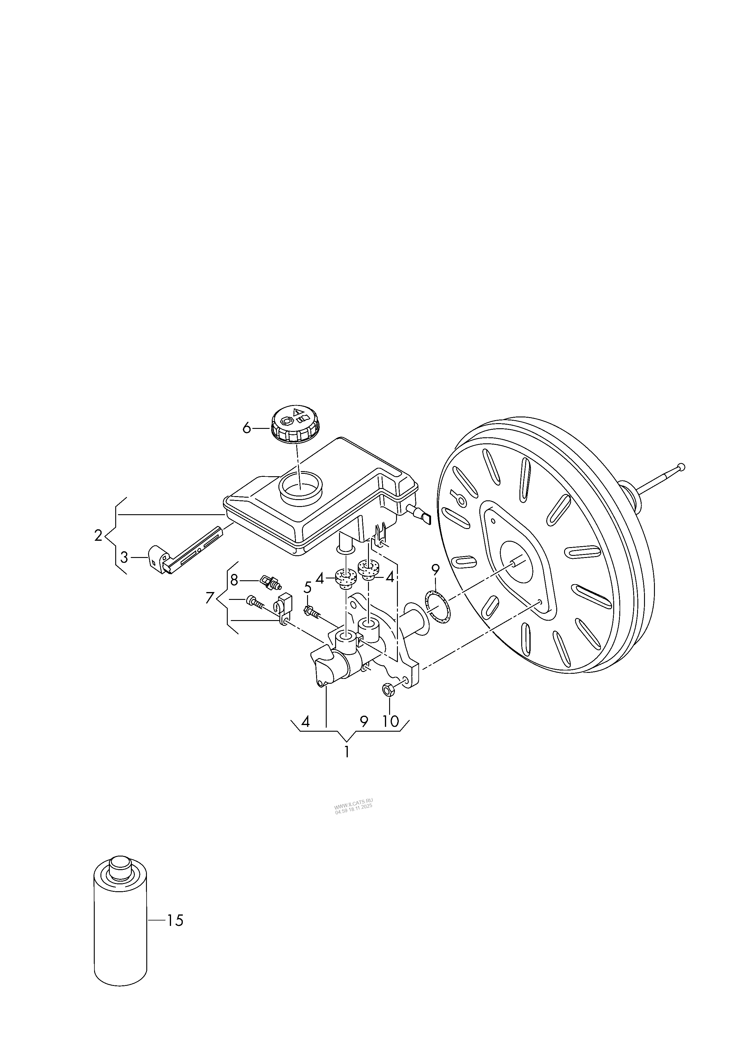 brake master cylinder VW TOURAN
