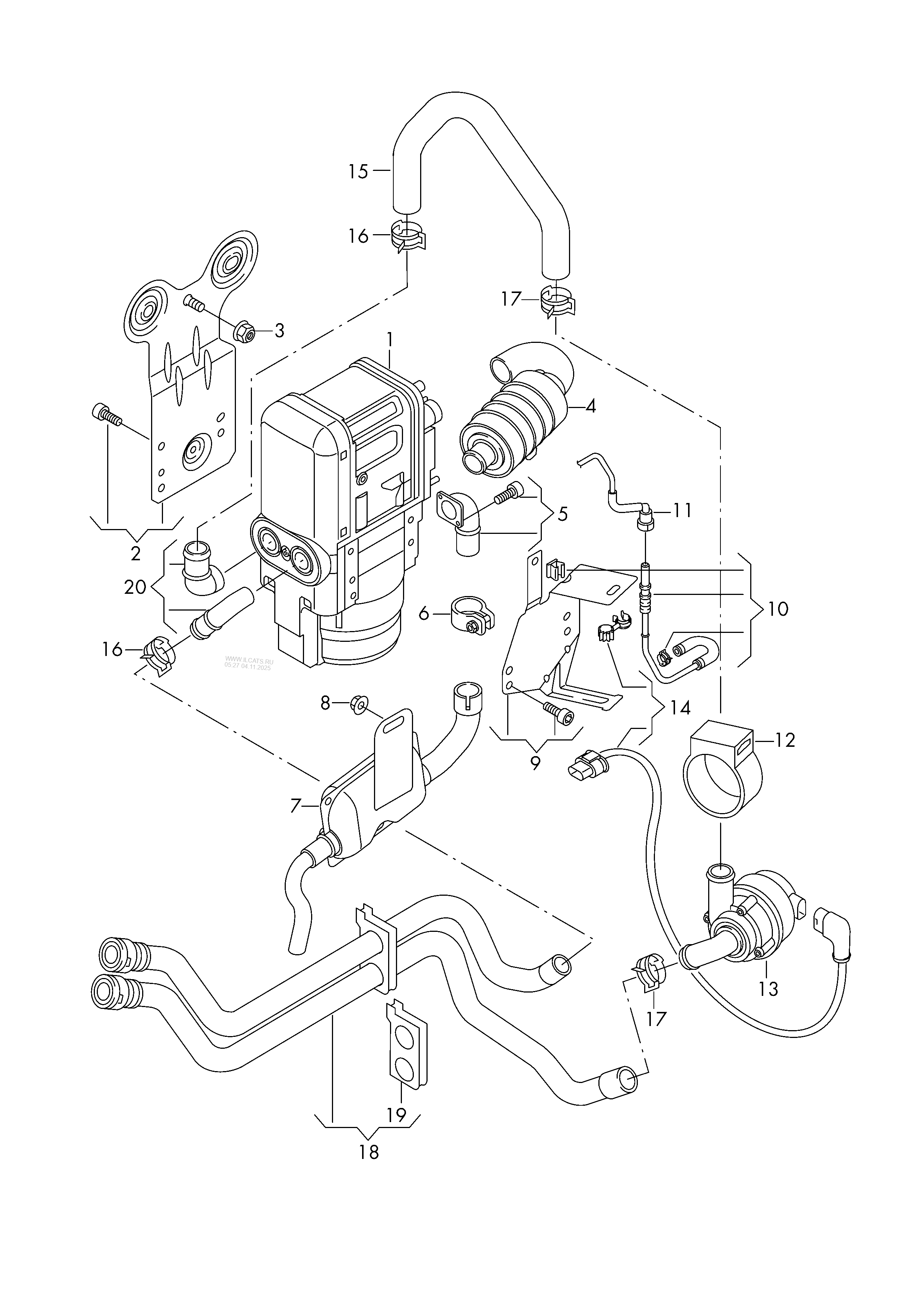 heater for auxiliary heater VW TOURAN