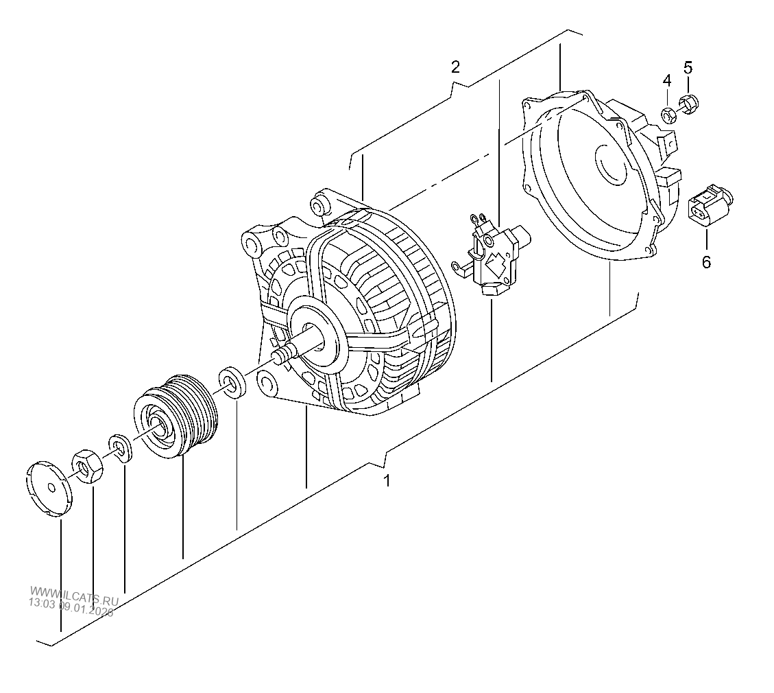 Генератор. для а/м без режима Cтартстоп . VW