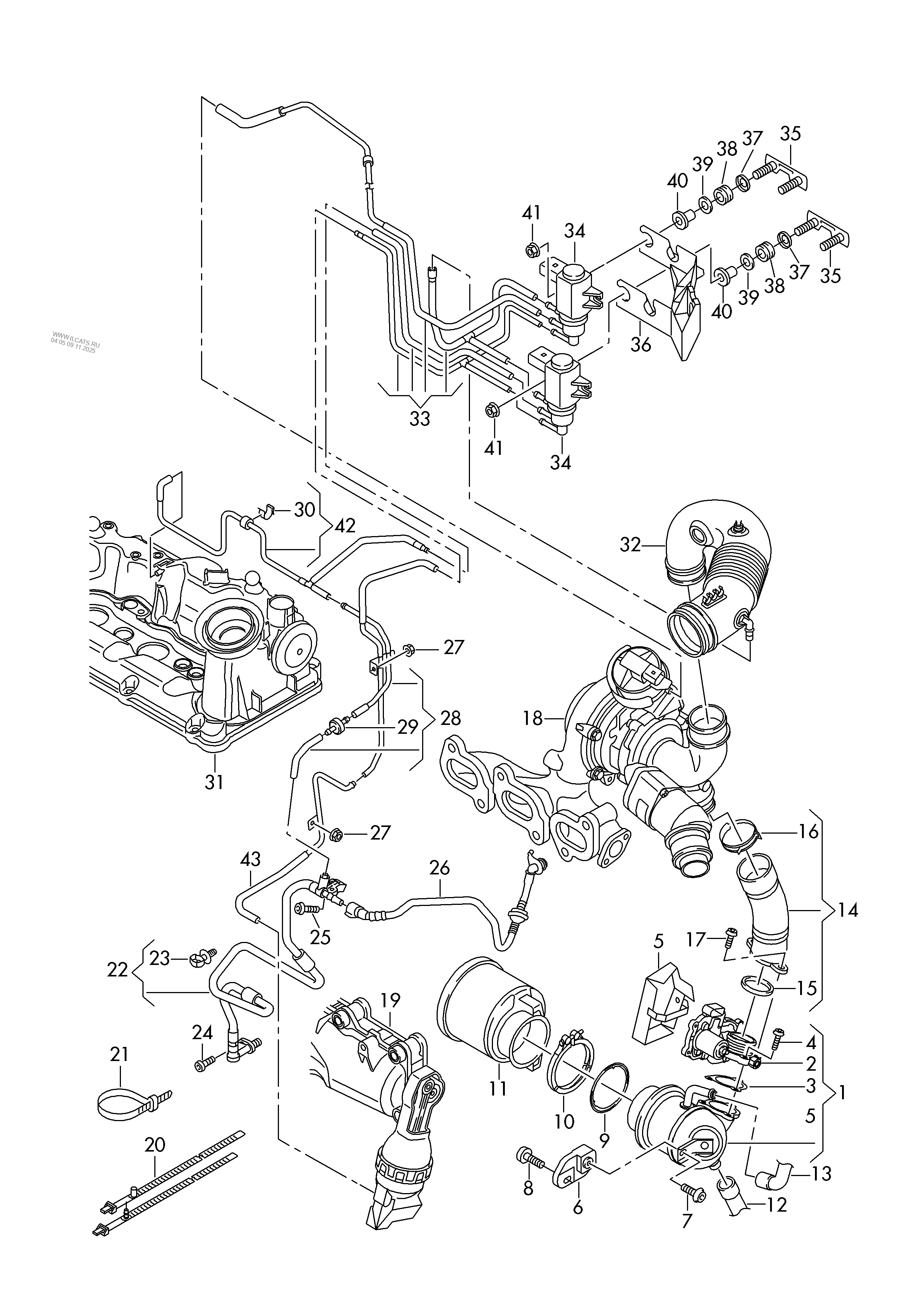 exhaust gas recirculation. vacuum system VW POLO/POLO JIN QIN