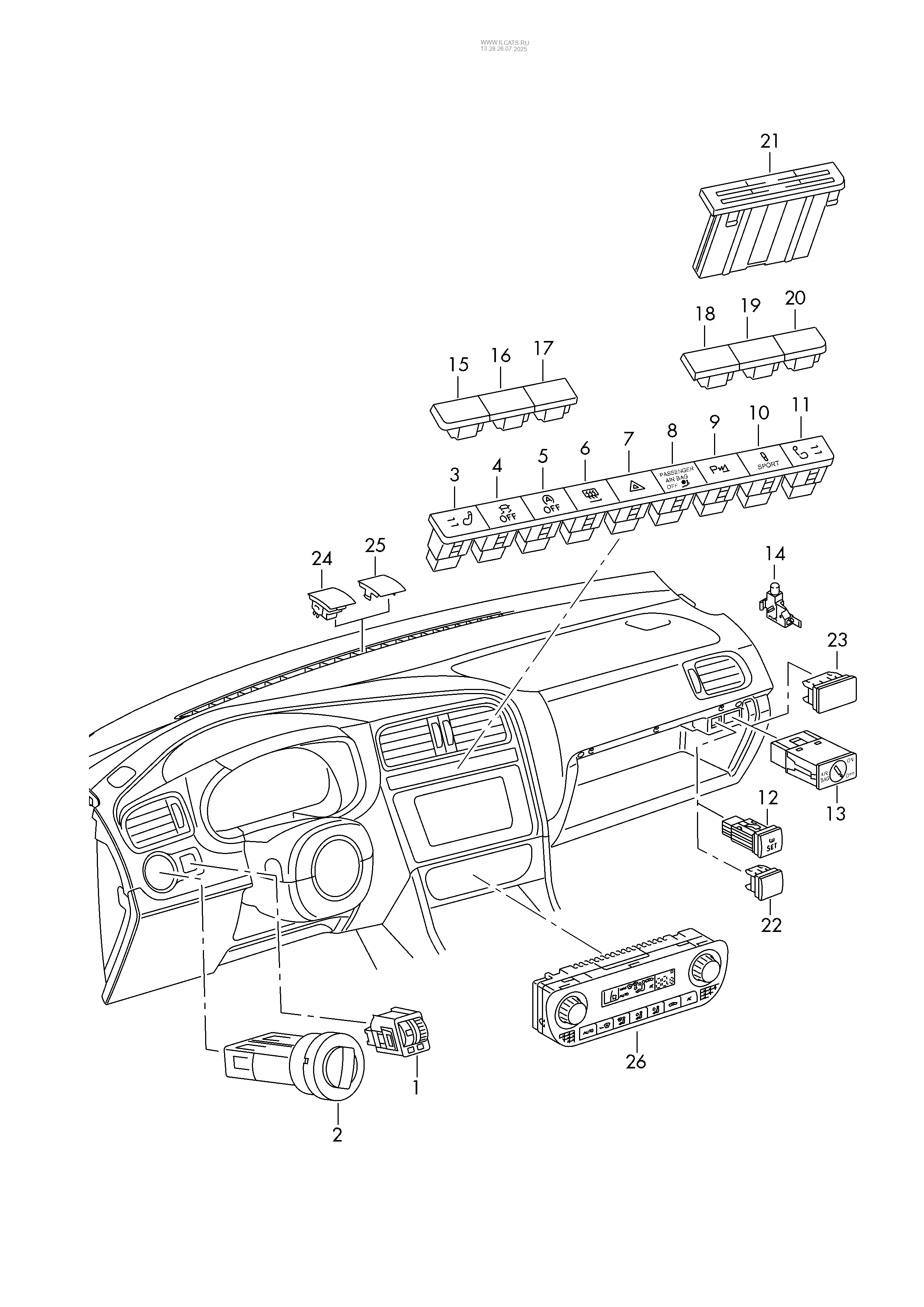 Switch For Lighting Vw Polo Polo Jin Qin