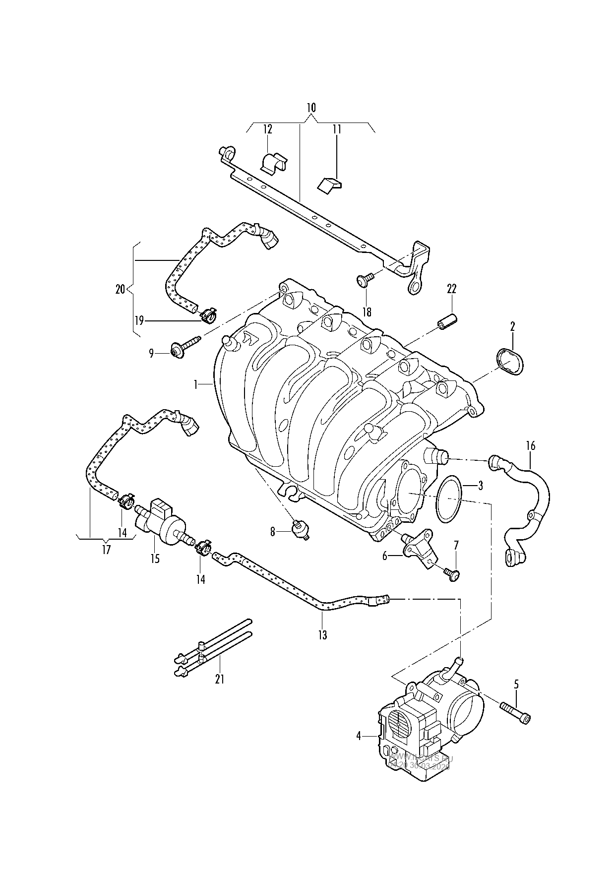 Кронштейн. БУ (BCM) систем комфорта и бортовой сети. Конт. колодка ...
