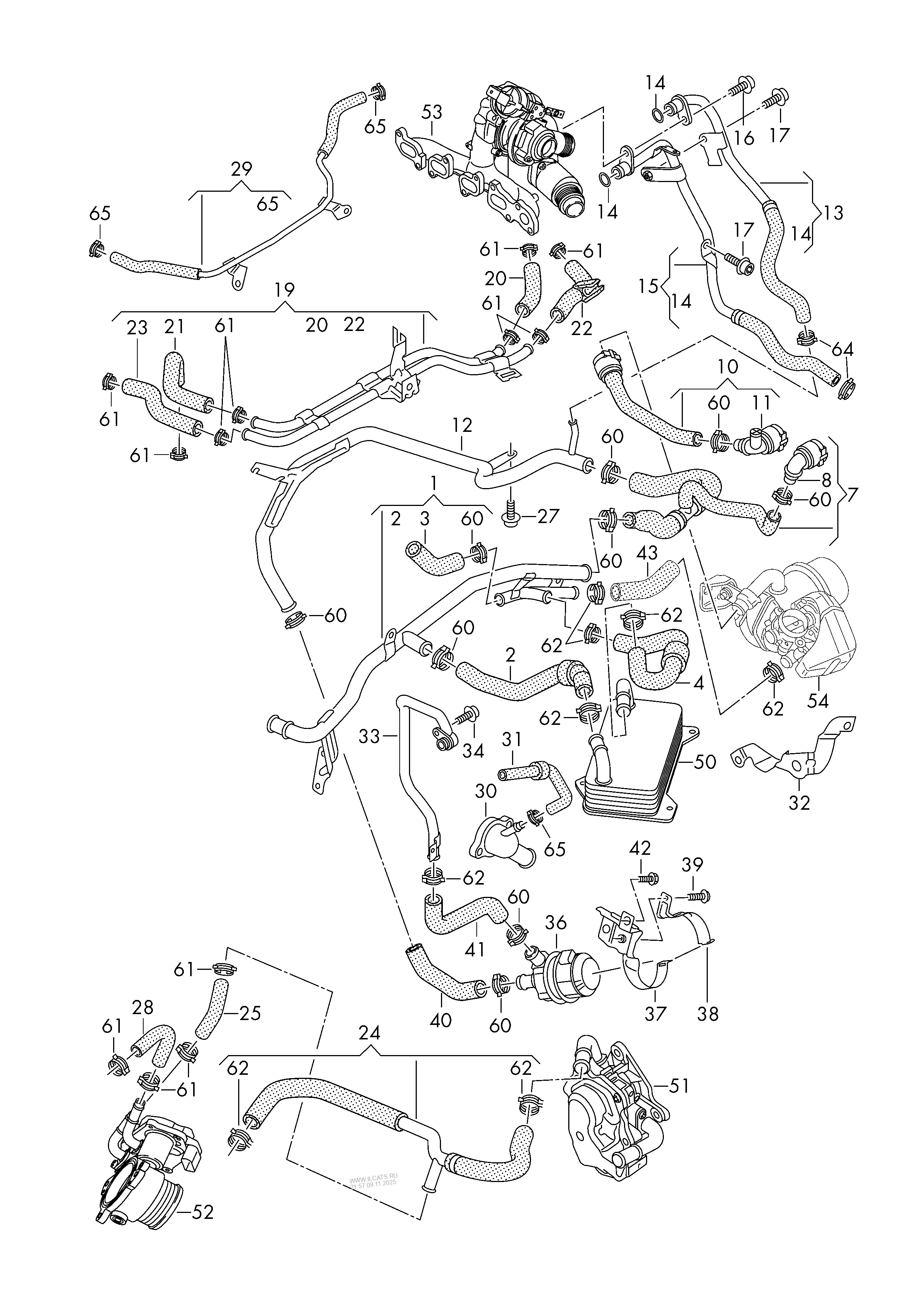coolant cooling system VW PASSAT