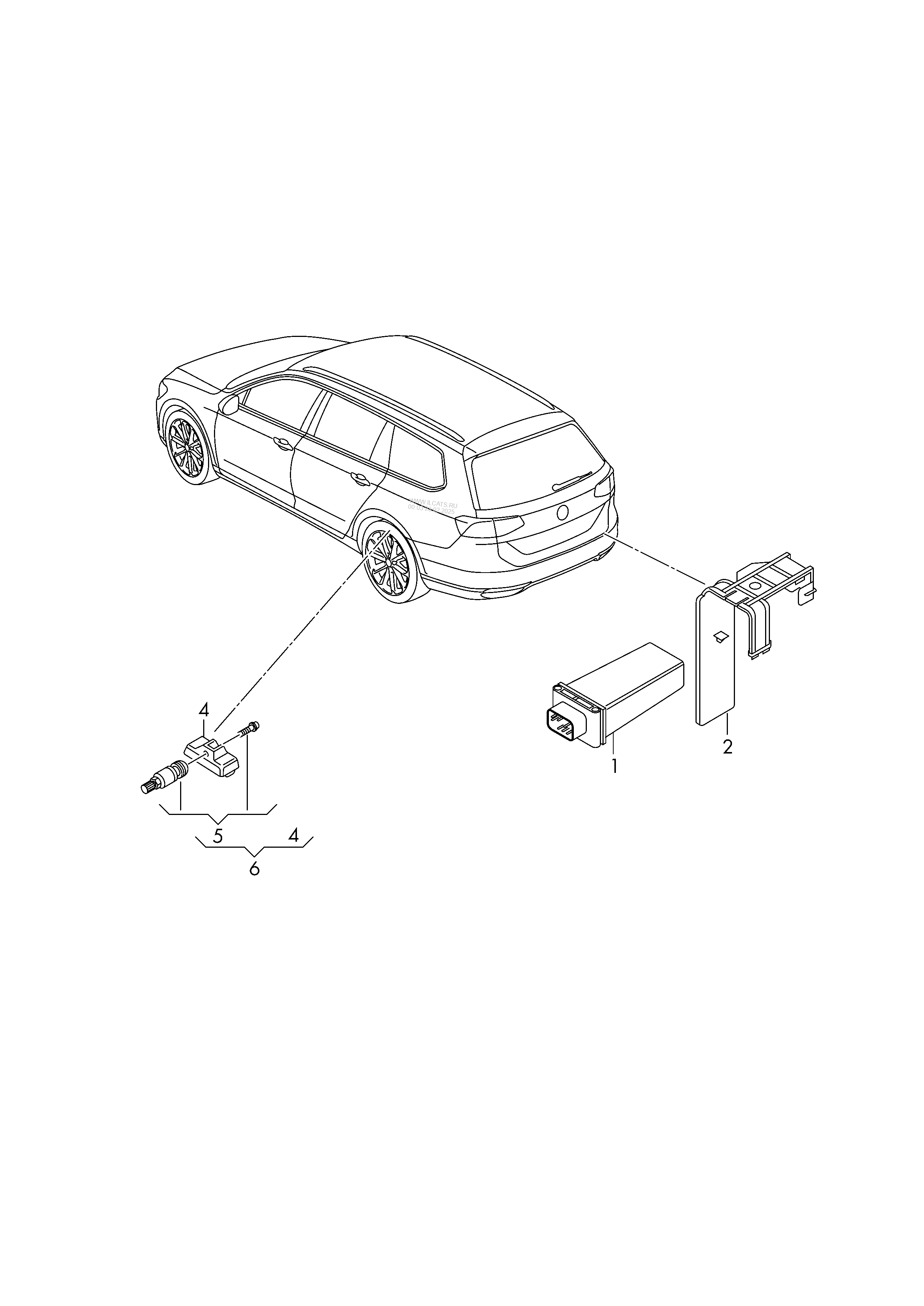 Control Unit For Tyre Pressure Control Vw Passat Variant Santana