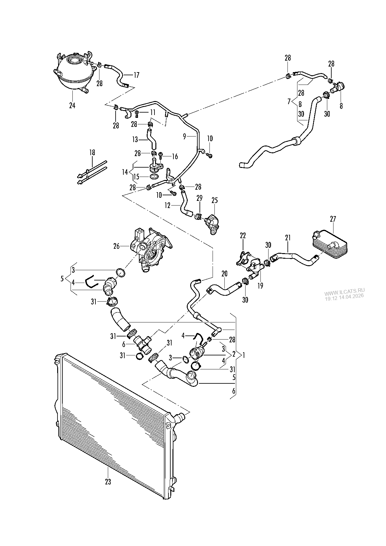 Жгут проводов для двигателя VW