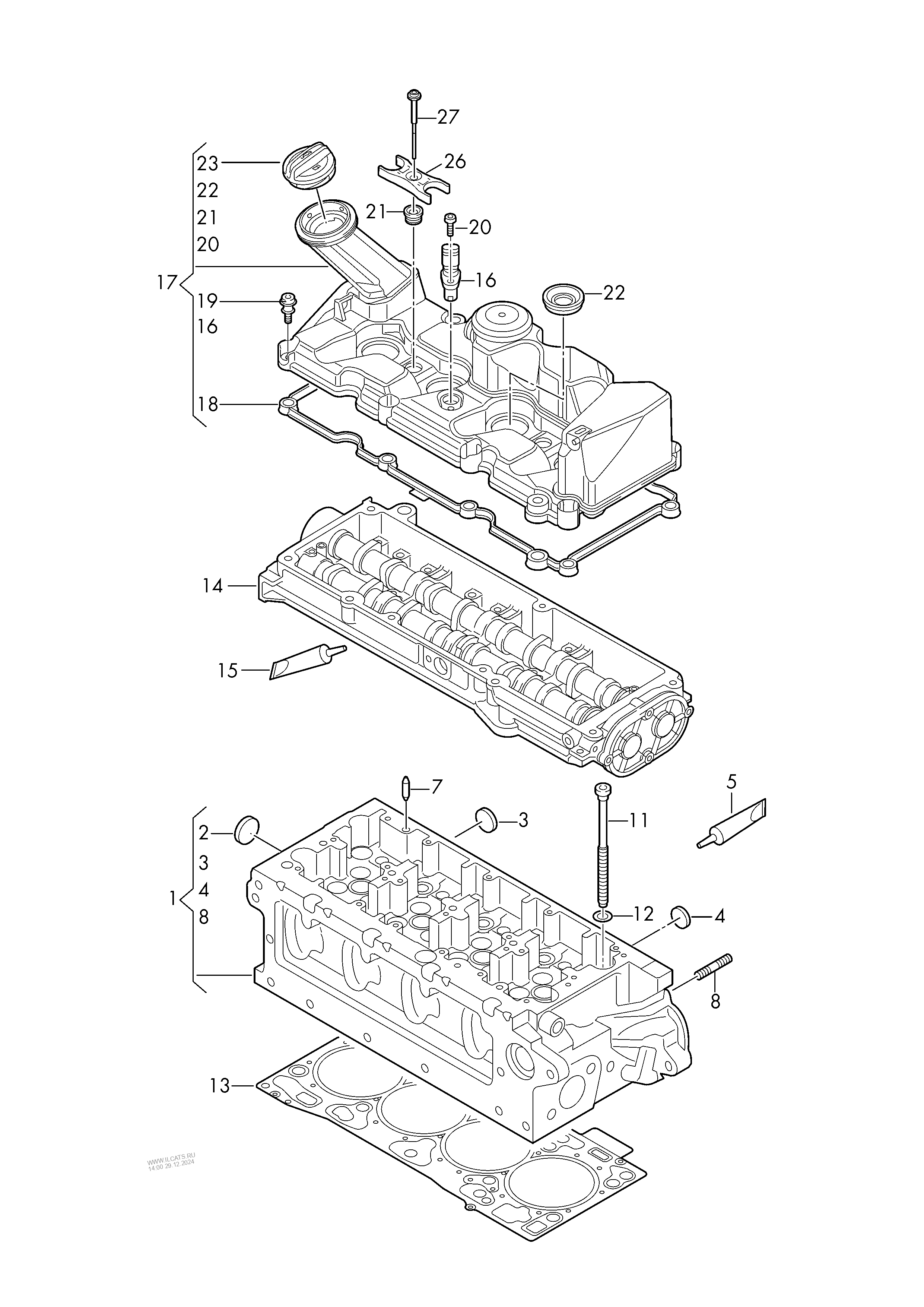 cylinder head. cylinder head cover VW CRAFTER