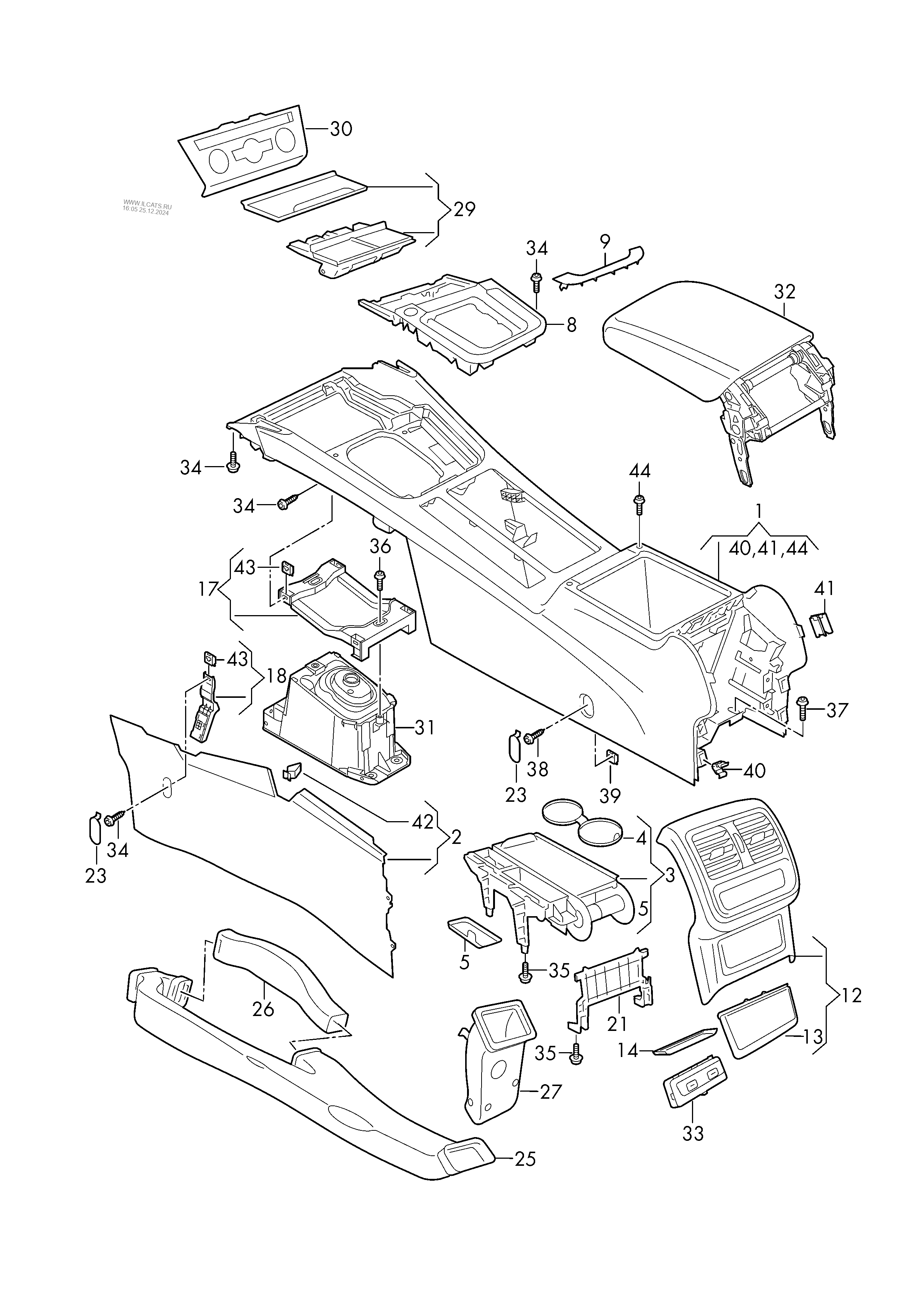 centre console VW