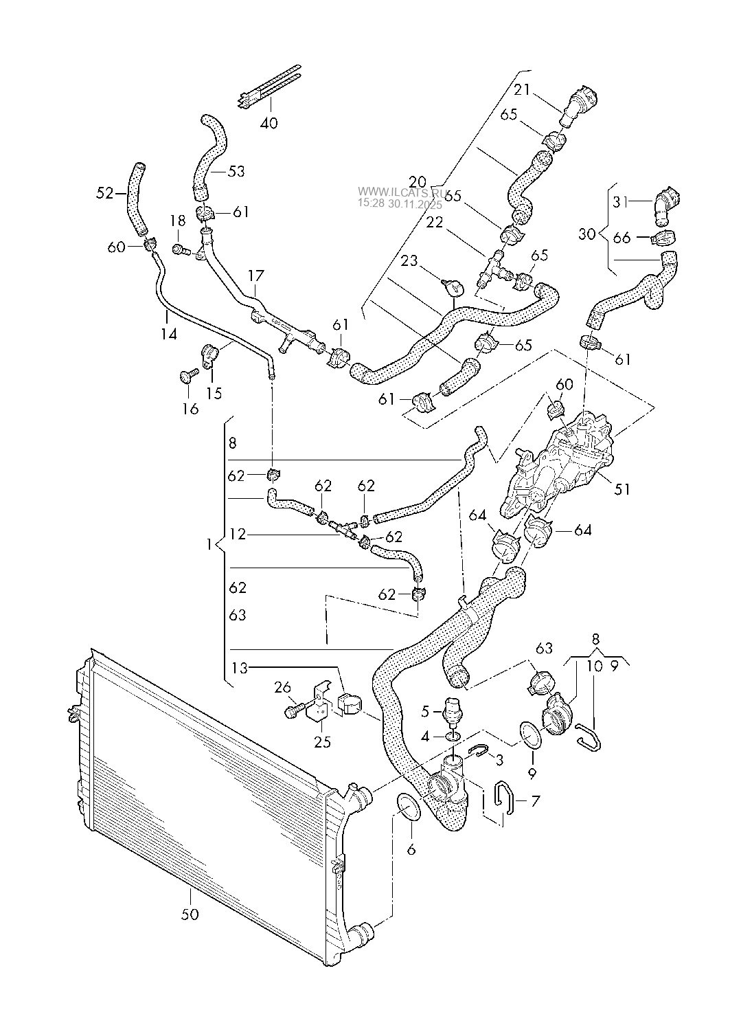 coolant cooling system VW POLO/DERBY/VENTOIND