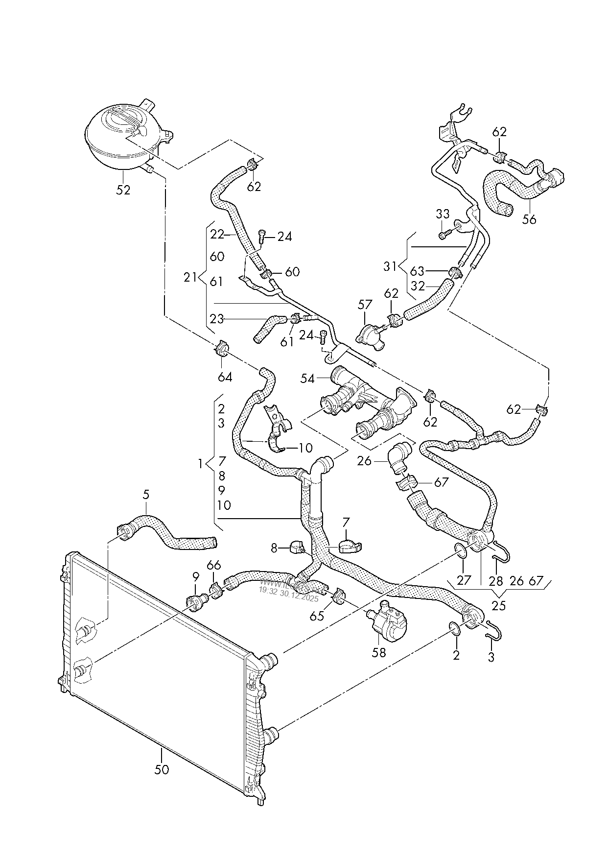 coolant cooling system VW POLO/DERBY/VENTOIND