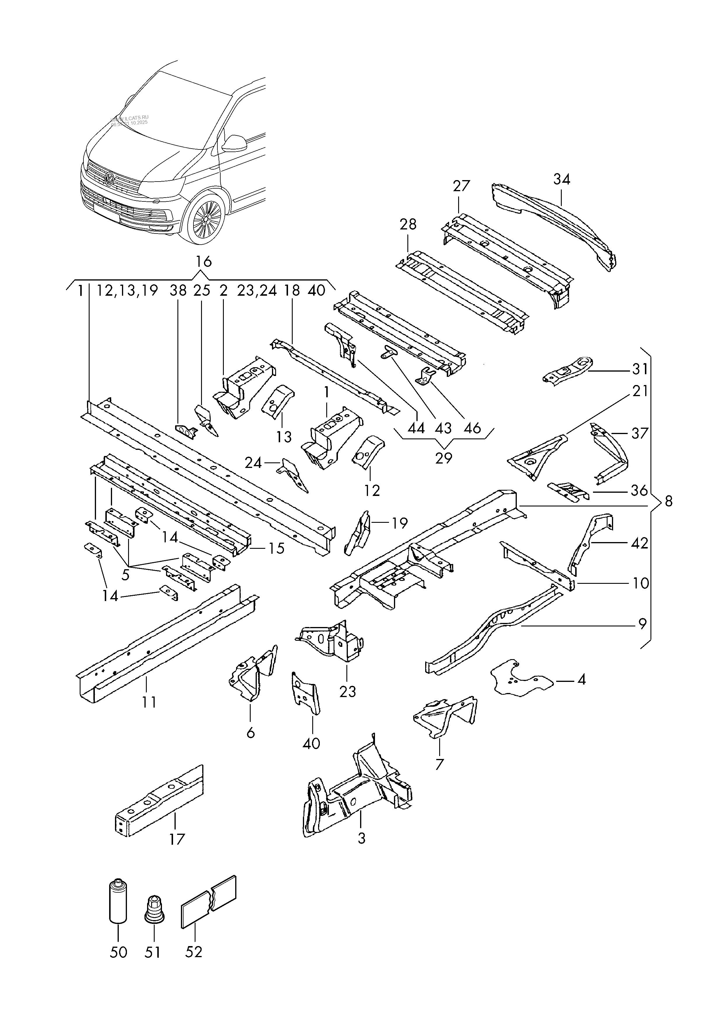 frame VW TRANSPORTER frame VW TRANSPORTER