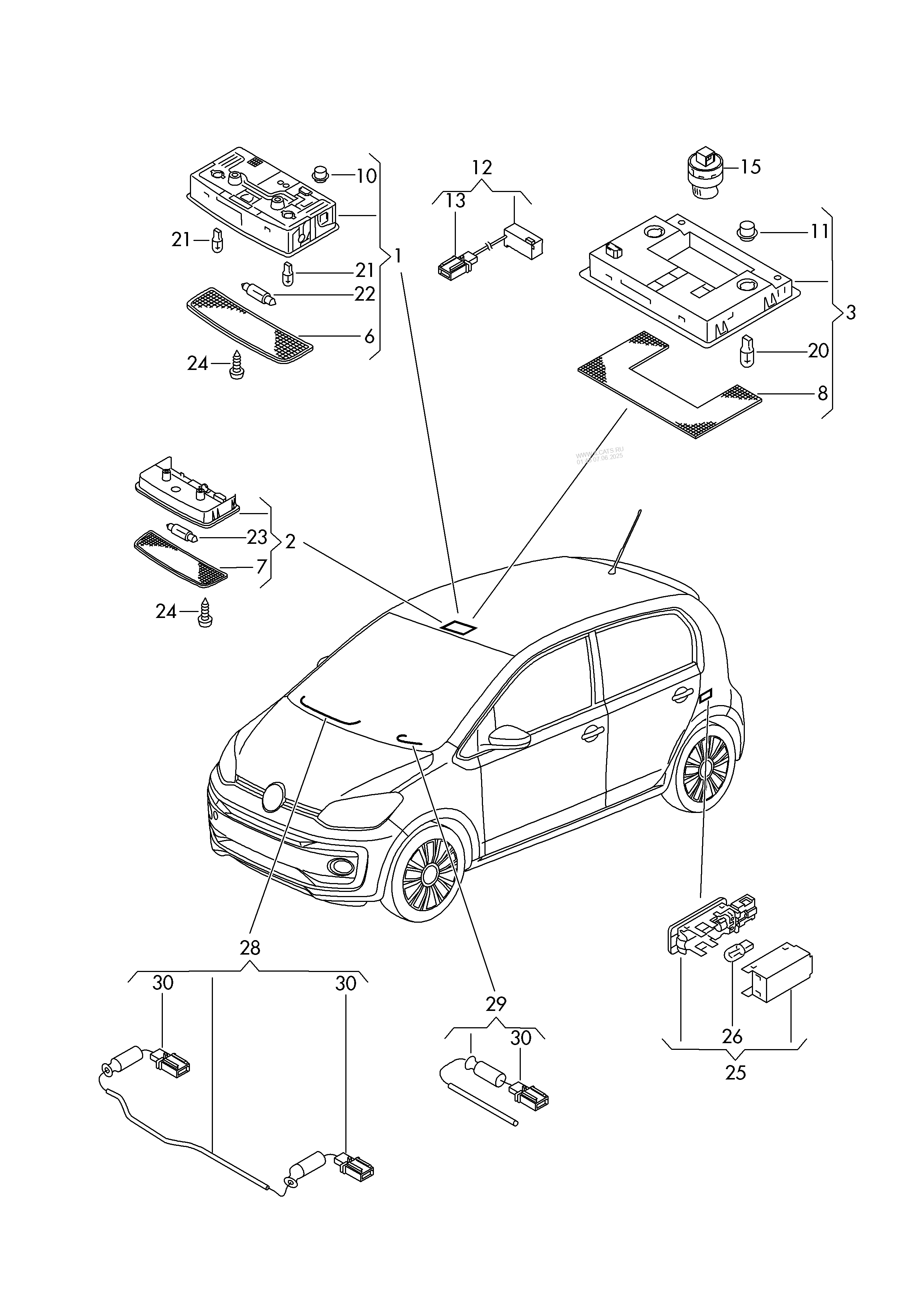 Interior And Reading Light Vw Up E Up